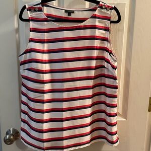 NWOT red white and blue Talbots blouse